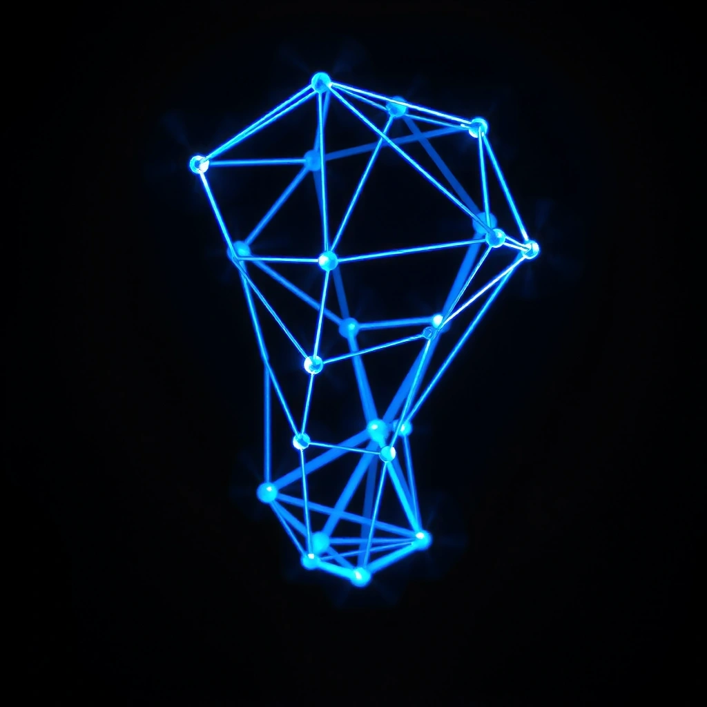 Abstract data sculpture representing information architecture